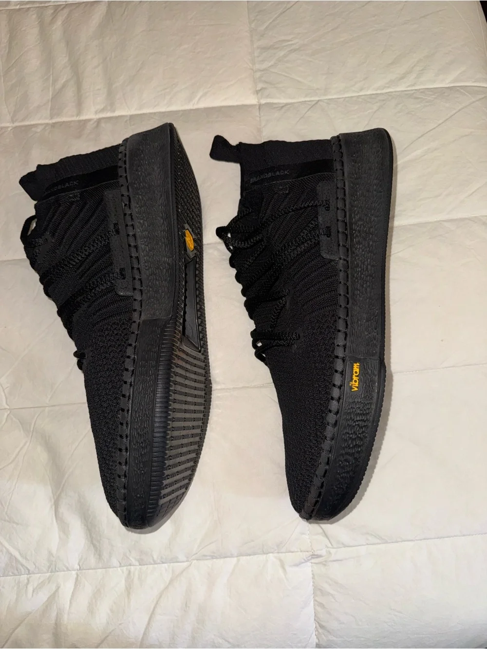 Vibram Men's All-Black Knit Athletic Sneakers